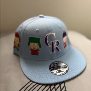 South Park Colorado Rockies Hat - Light Blue Cartoon Character Hat